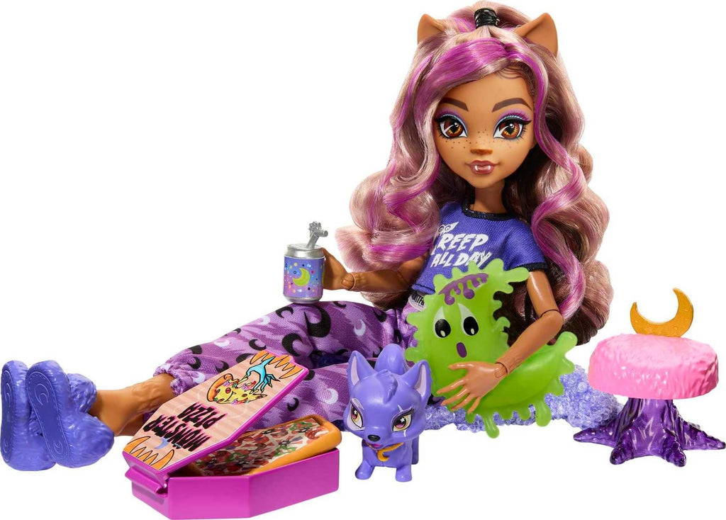 Doll with Pet Dog, Sleepover Clothes & Accessories R4859