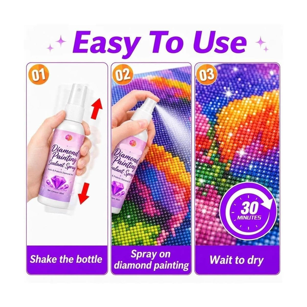 Diamond Painting Sealant Spray 4 Pack R4323