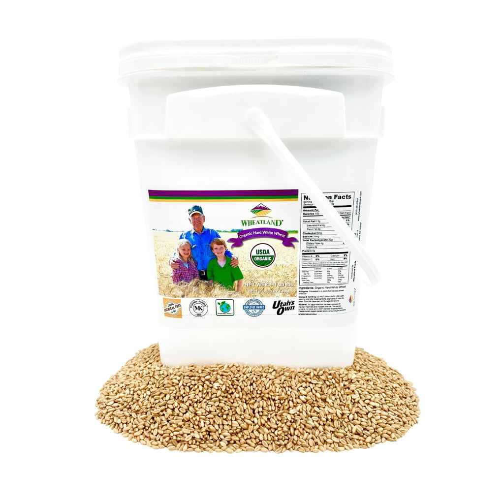 Organic White Wheat Berries 20lb H88493