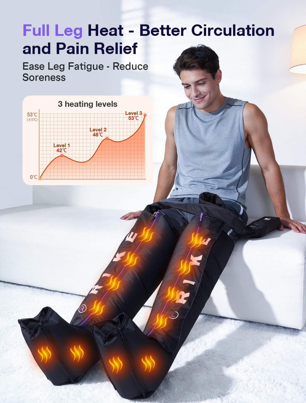 Leg Compression Massager with Heat F859