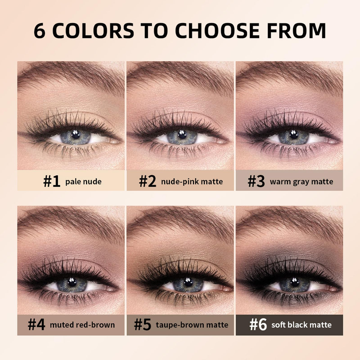 6 Color Matte Neutral Eyeshadow Palette K66392