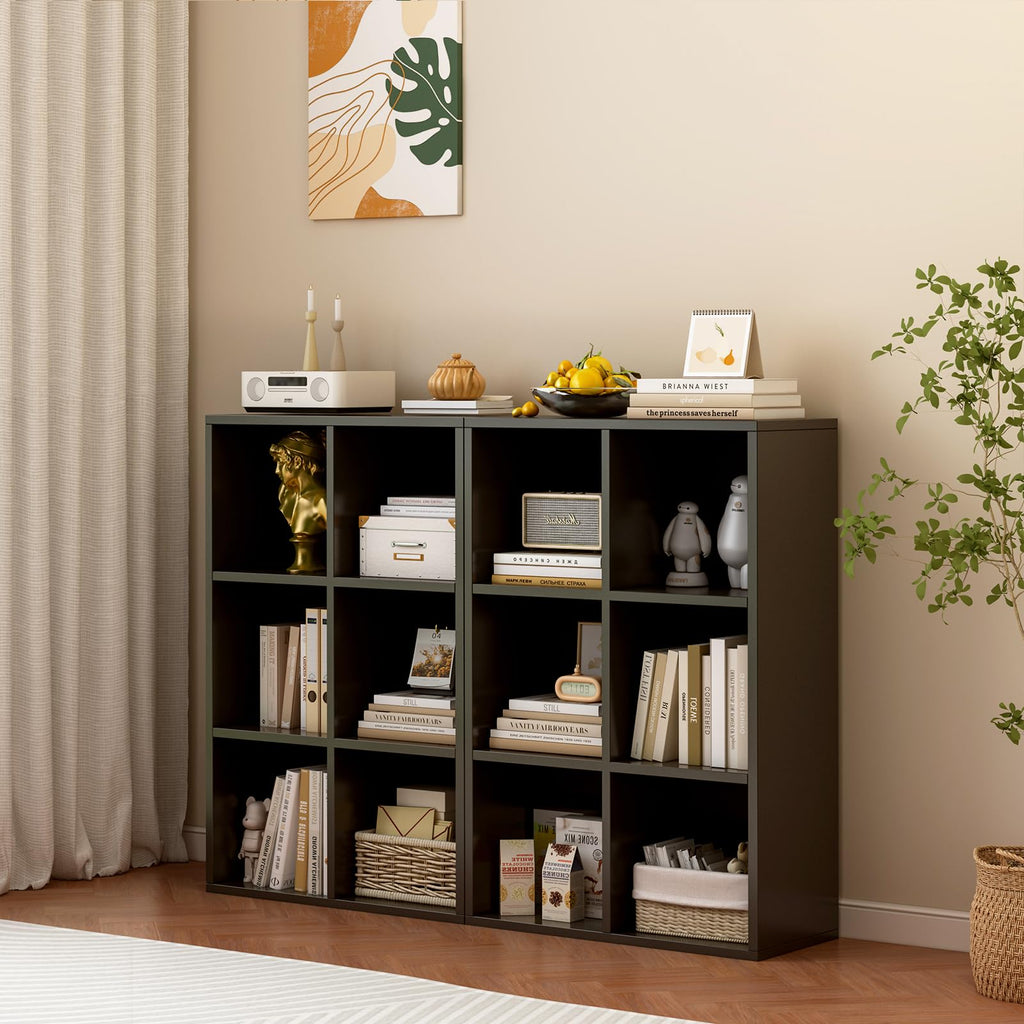 Black 6-Cube Storage Shelf Bookcase Z666