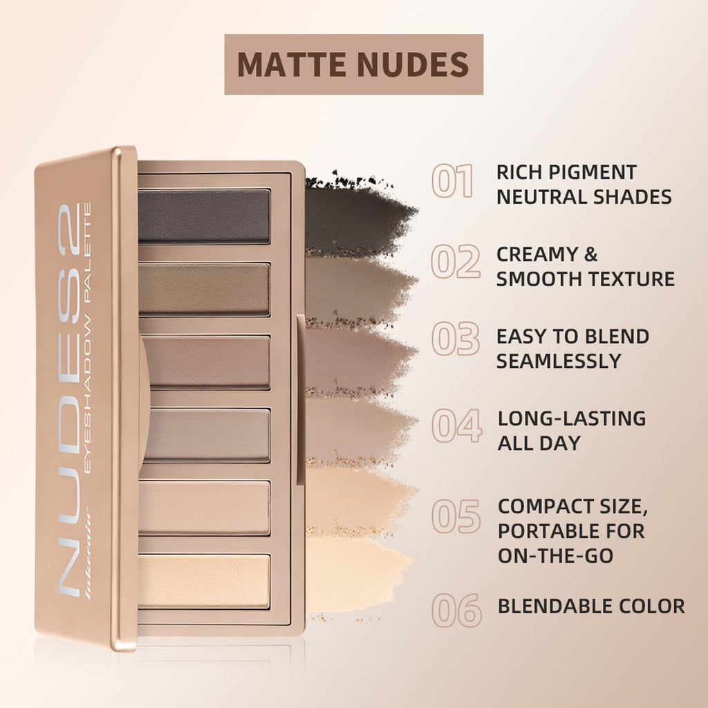 6 Color Matte Neutral Eyeshadow Palette K66392