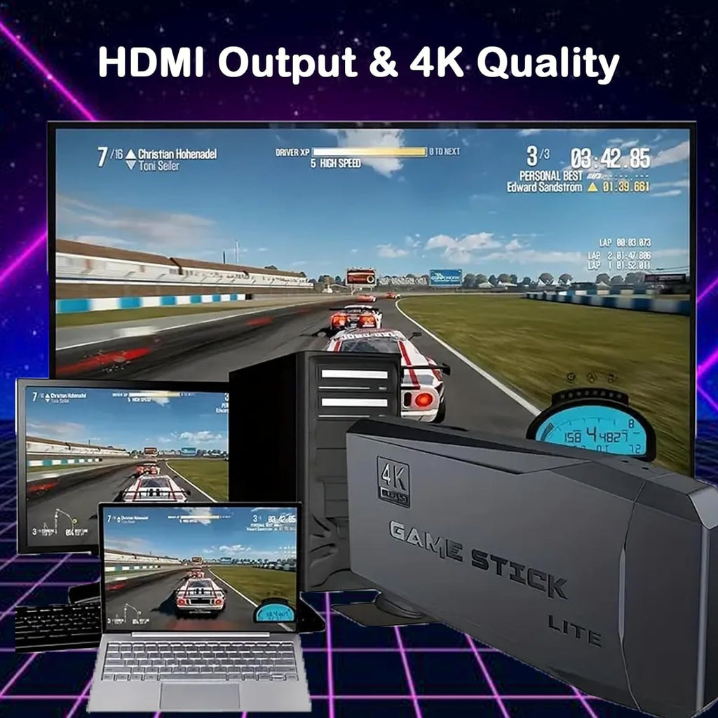 Retro Game Console 4K HDMI 15 Classic Emulators Dual 2.4G Wireless Controllers U10678
