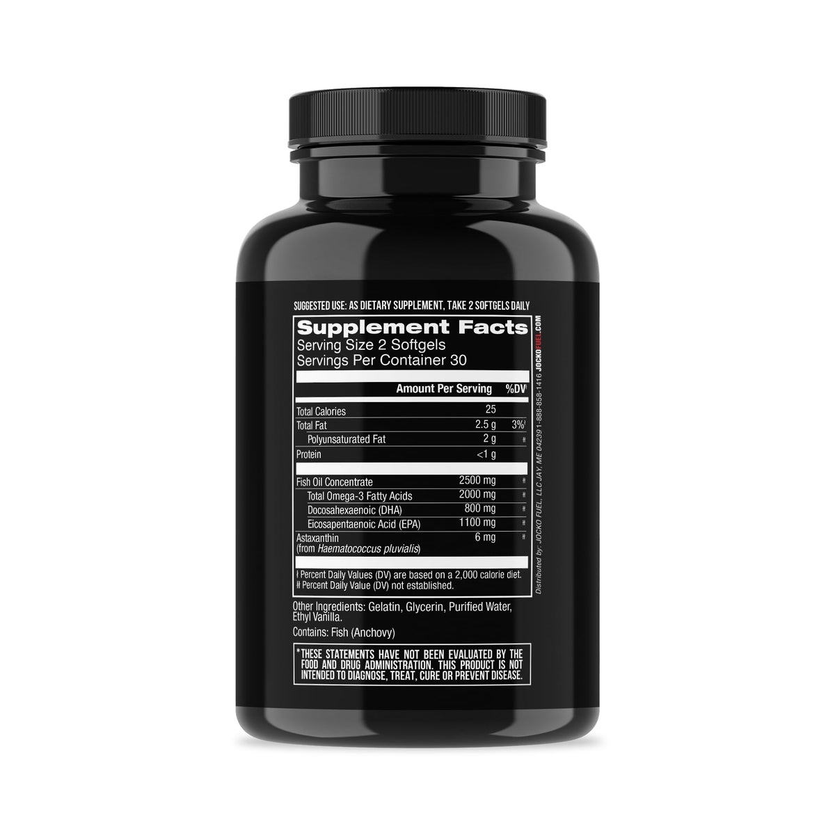 Omega 3 Fish Oil Supplement 2000mg Softgel B911