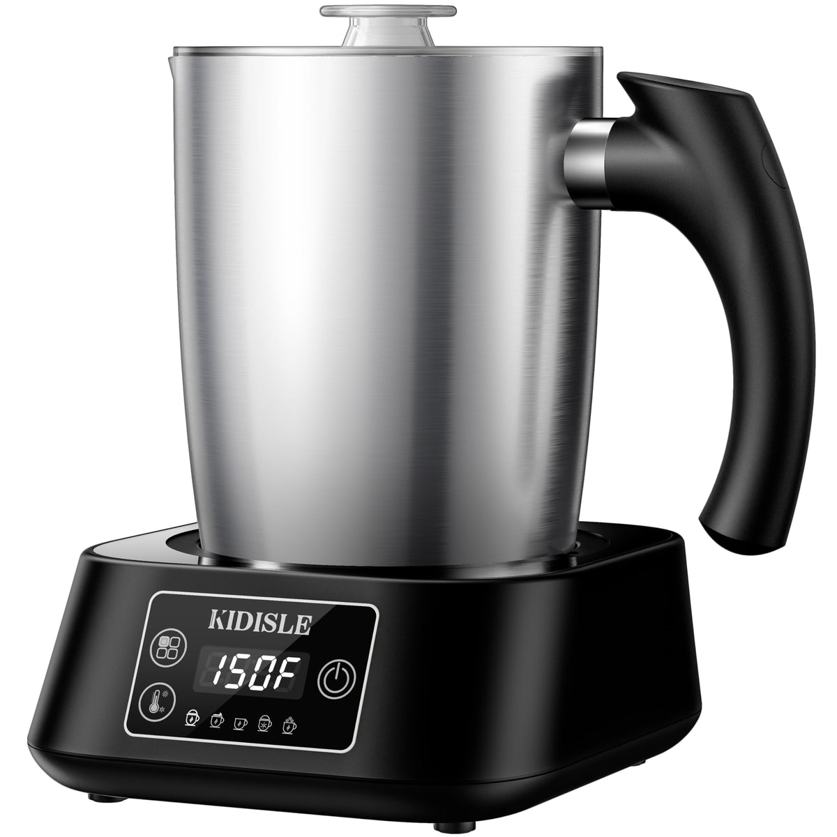 5-in-1 Milk Frother and Steamer 17oz Stainless Steel B226216