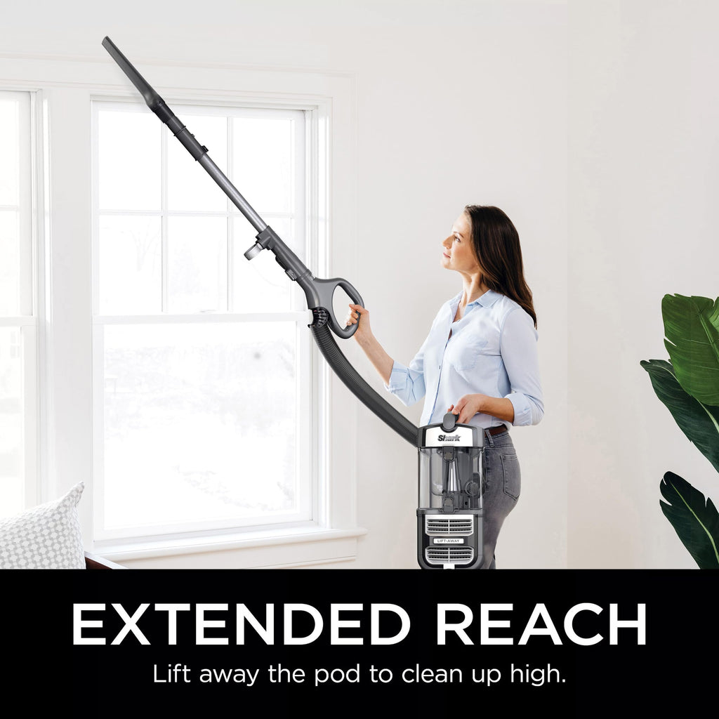 Upright Vacuum with HEPA Filter, LED Headlights, Swivel Steering, Gray Y86511