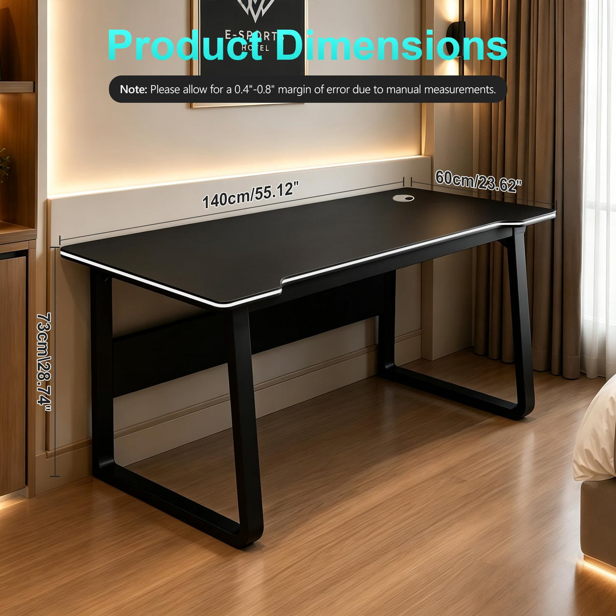 Gaming Desk Computer Writing Table PC Wood G9826