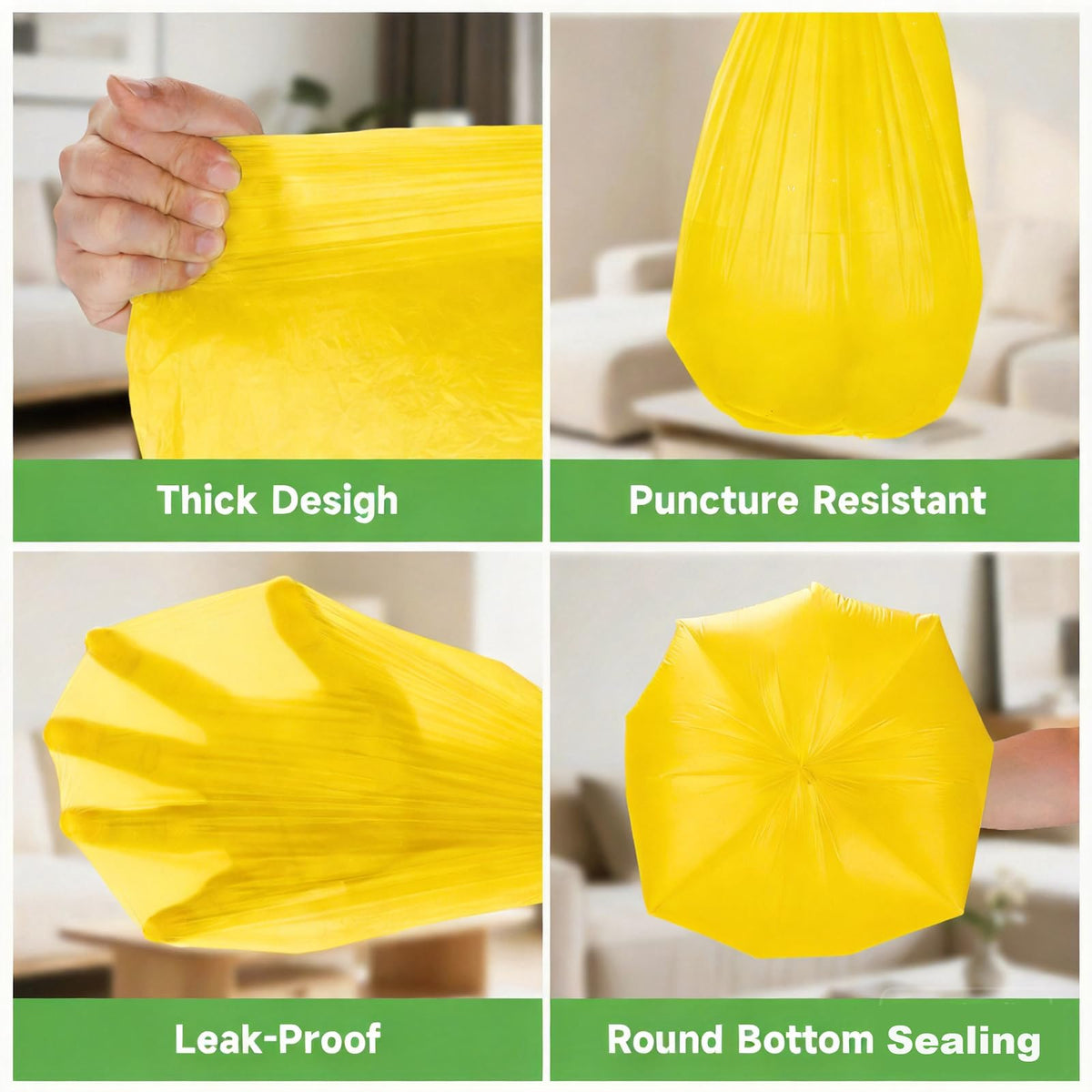 3 Gallon Biodegradable Unscented Trash Bags 100 Count Q8834