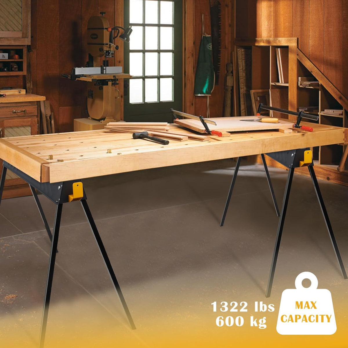 2 Pack Heavy Duty Folding Saw Horses Table T613
