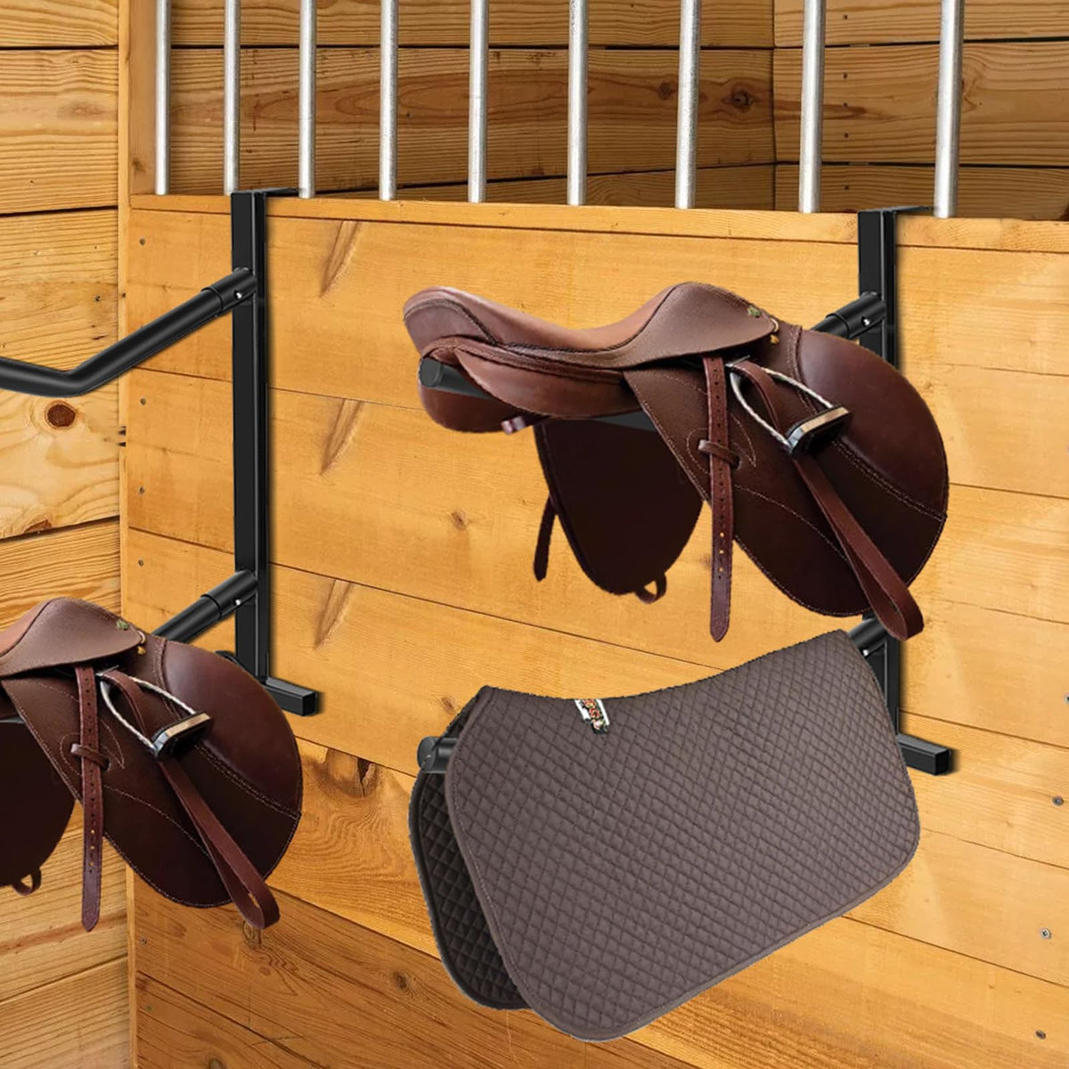 2 Pack Heavy Duty Portable Saddle Rack S463026