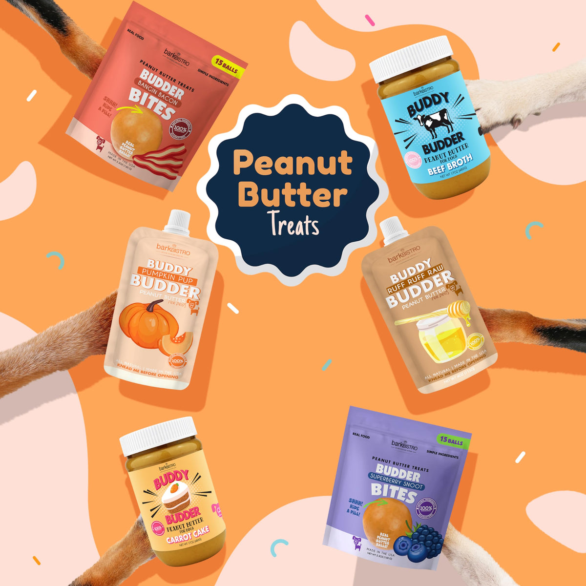 Red Velvet Brownie Butter S'Mores Natural Dog Peanut Butter Set of 3 R64173
