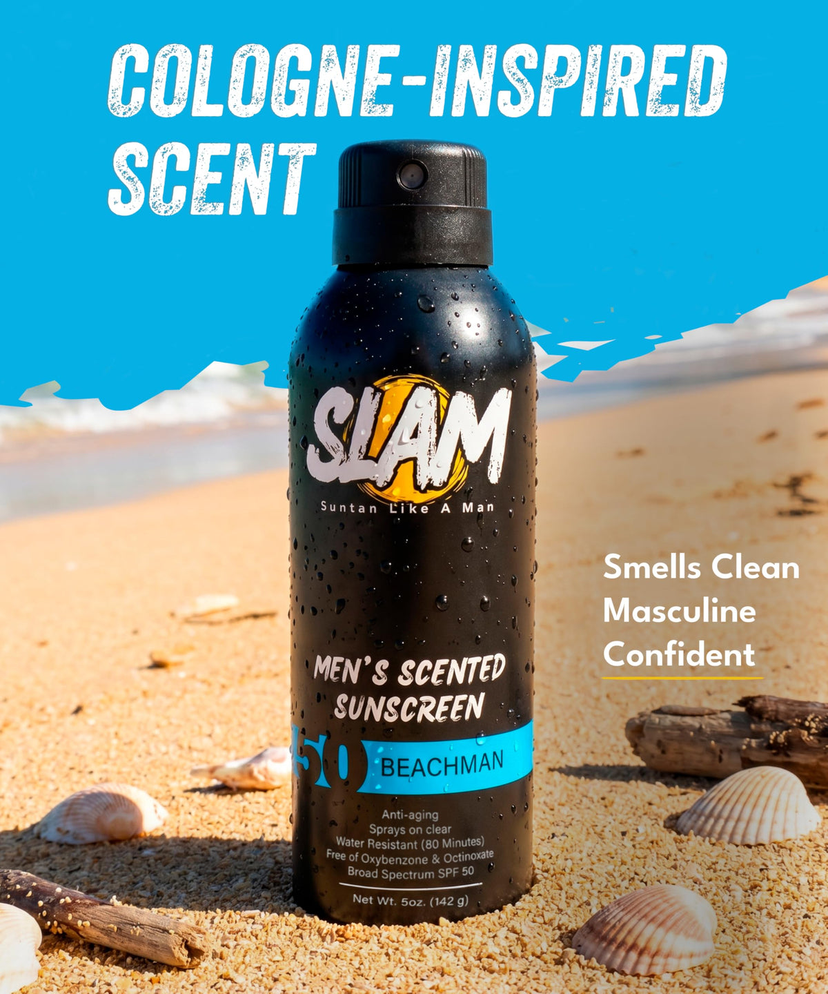 Sunscreen Spray 50 SPF Waterproof for Face & Body 2 Pk P24006