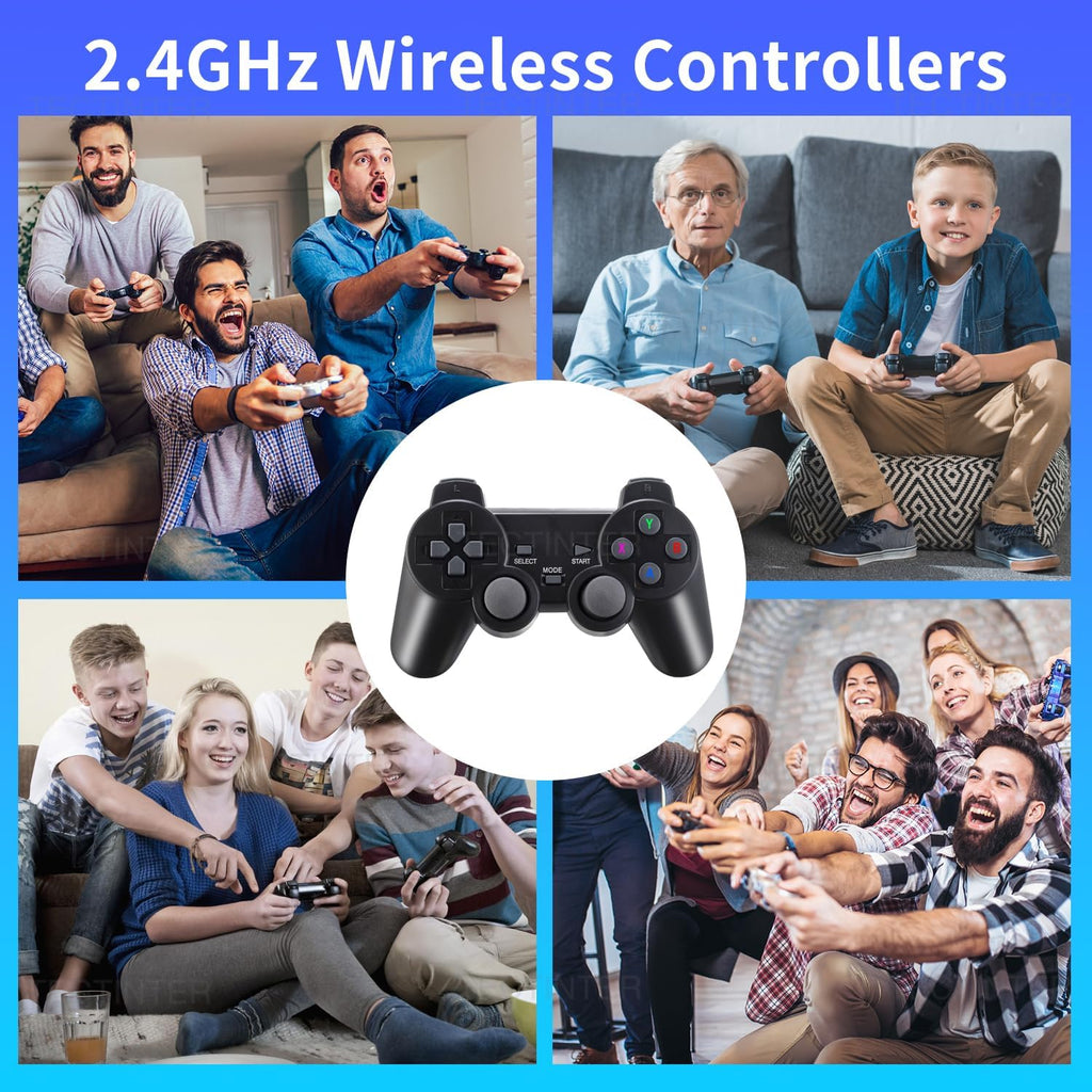 Retro Game Console 4K HDMI 15 Classic Emulators Dual 2.4G Wireless Controllers U10678