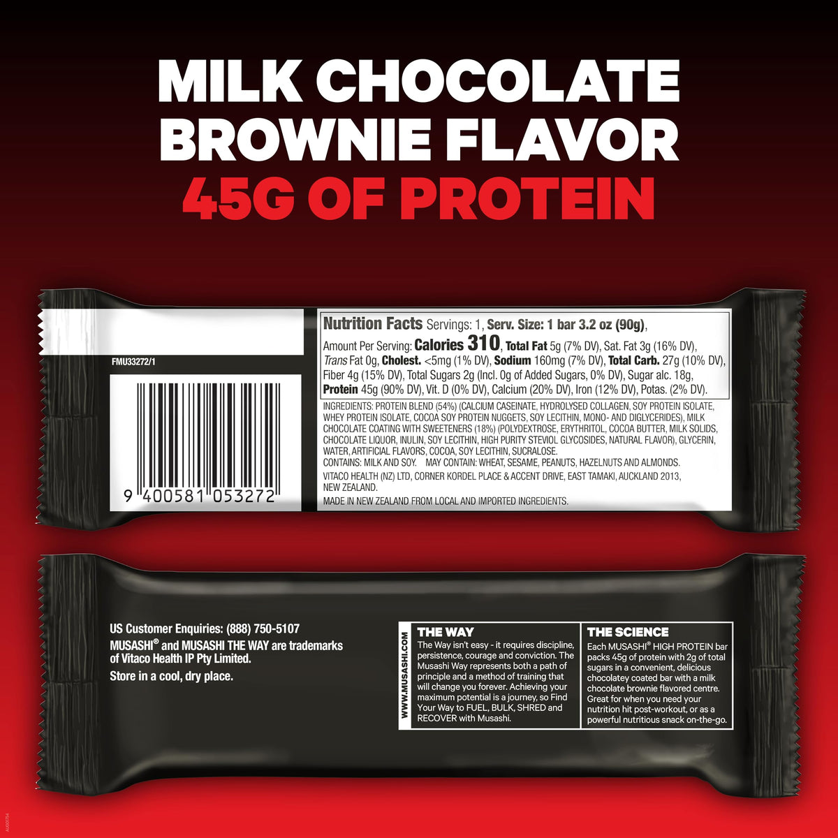 High Protein Bar Milk Chocolate Brownie O140