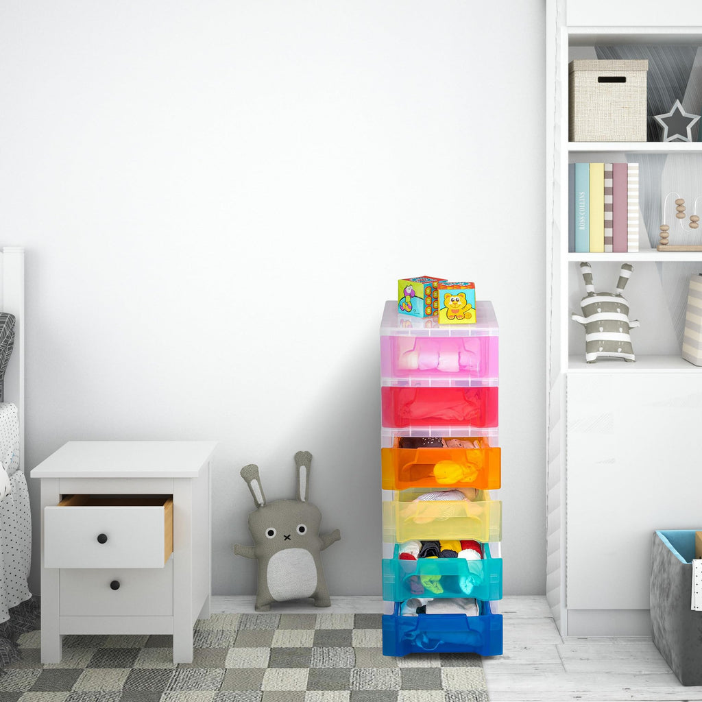 6 Drawer Plastic Rolling Storage Cart M1669