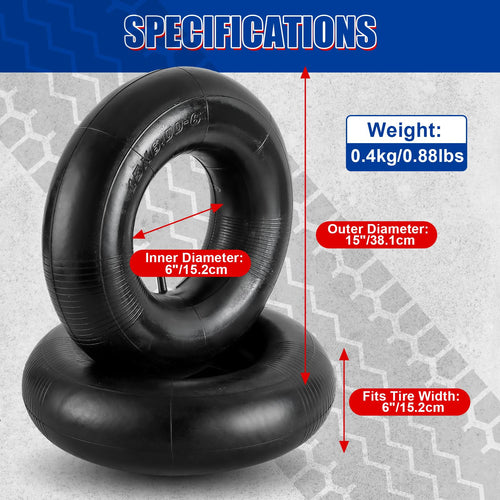 2 Pack 15 x 6.00-6 Inner Tubes M5225
