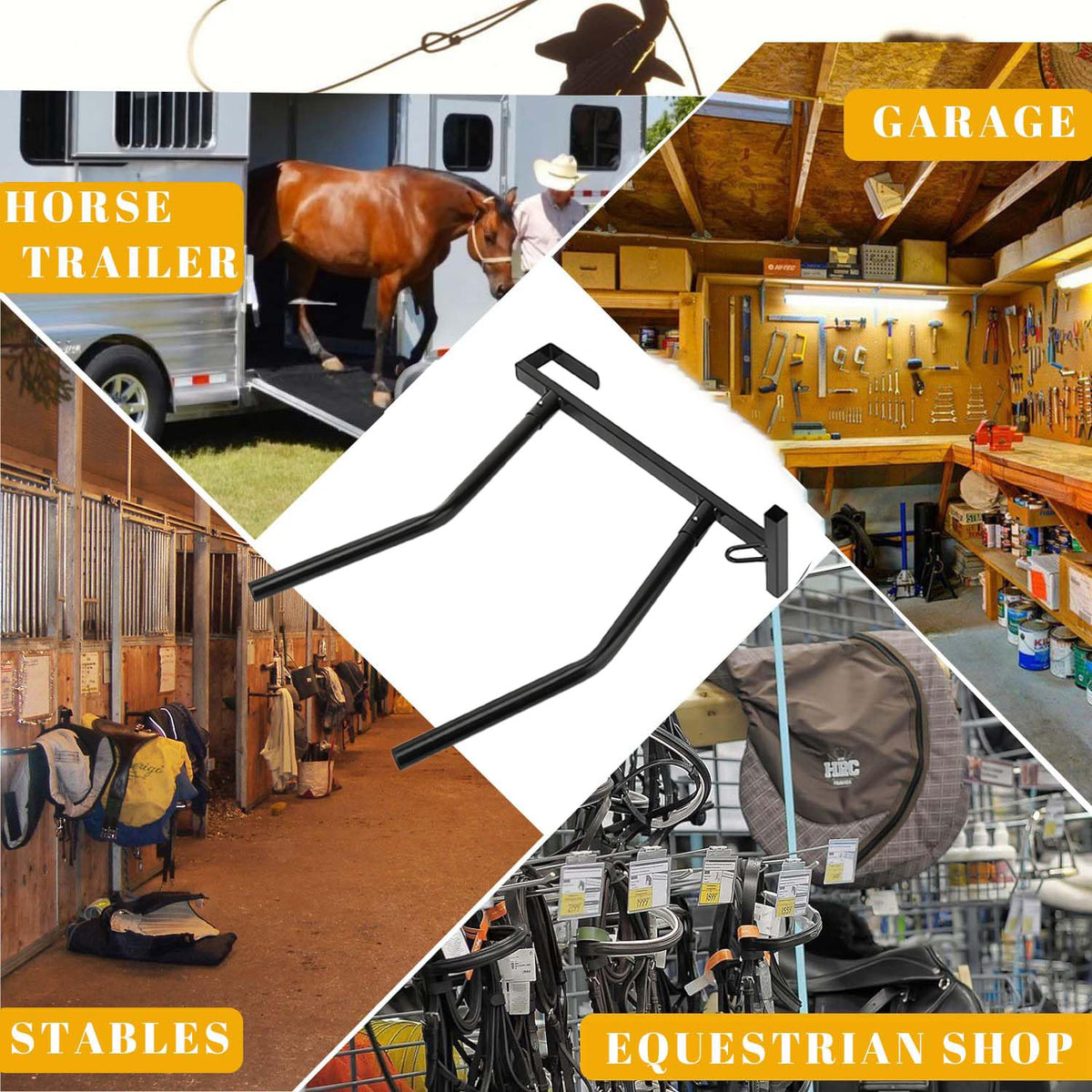 2 Pack Heavy Duty Portable Saddle Rack S463026