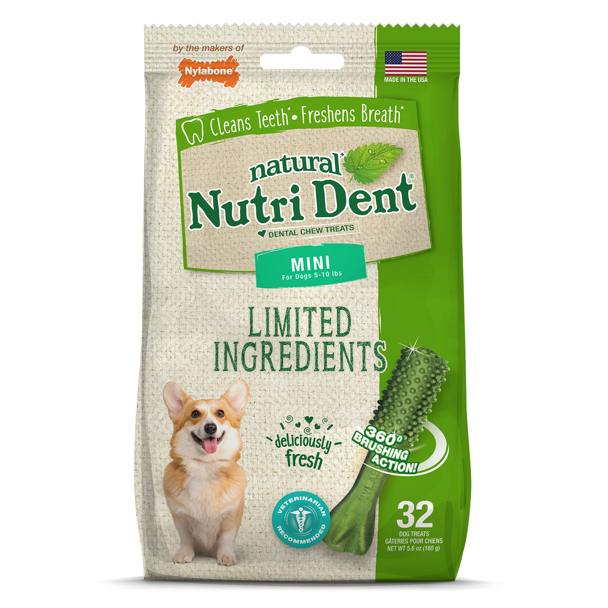Natural Dog Dental Chews Mini 32 Count N356402