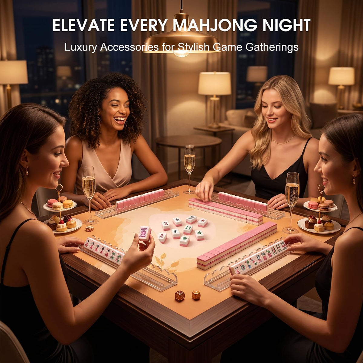 American Mahjong Racks with Magnetic Pushers B190