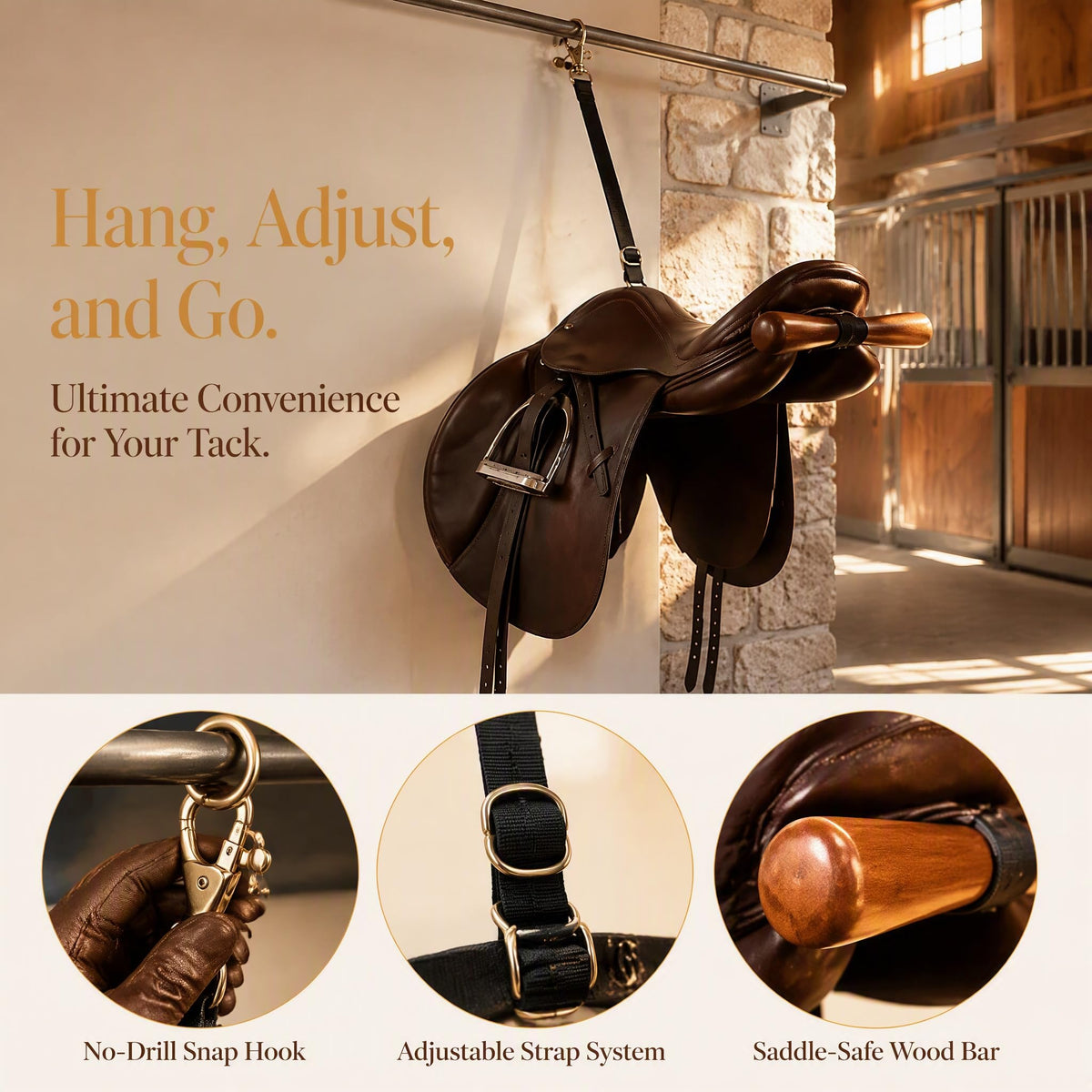 Portable Adjustable Saddle Rack B6215