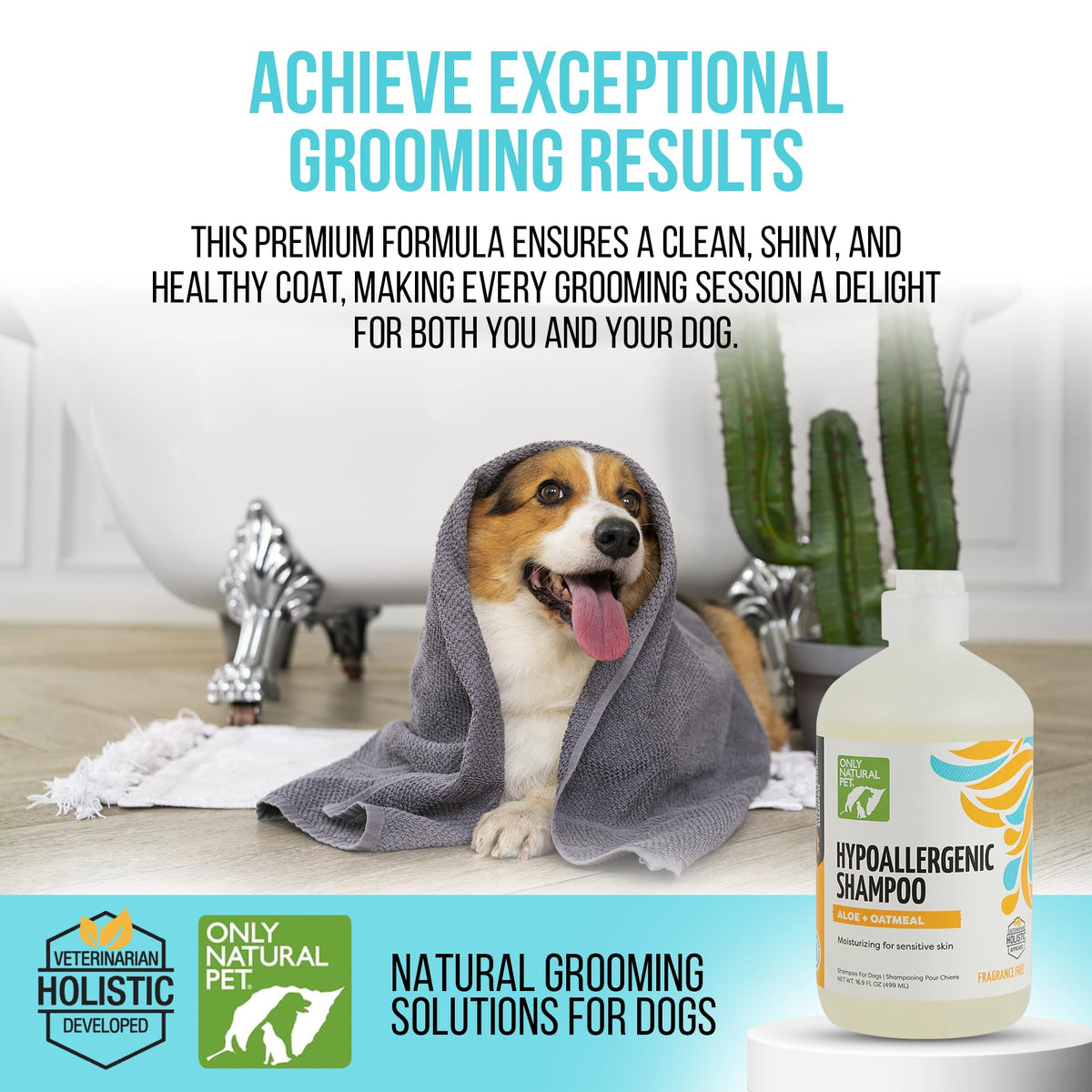 Hypoallergenic Dog Shampoo with Aloe & Oatmeal 16.9 oz H808180