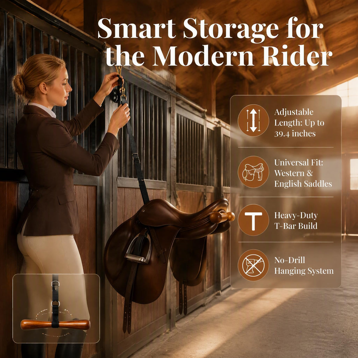 Portable Adjustable Saddle Rack B6215
