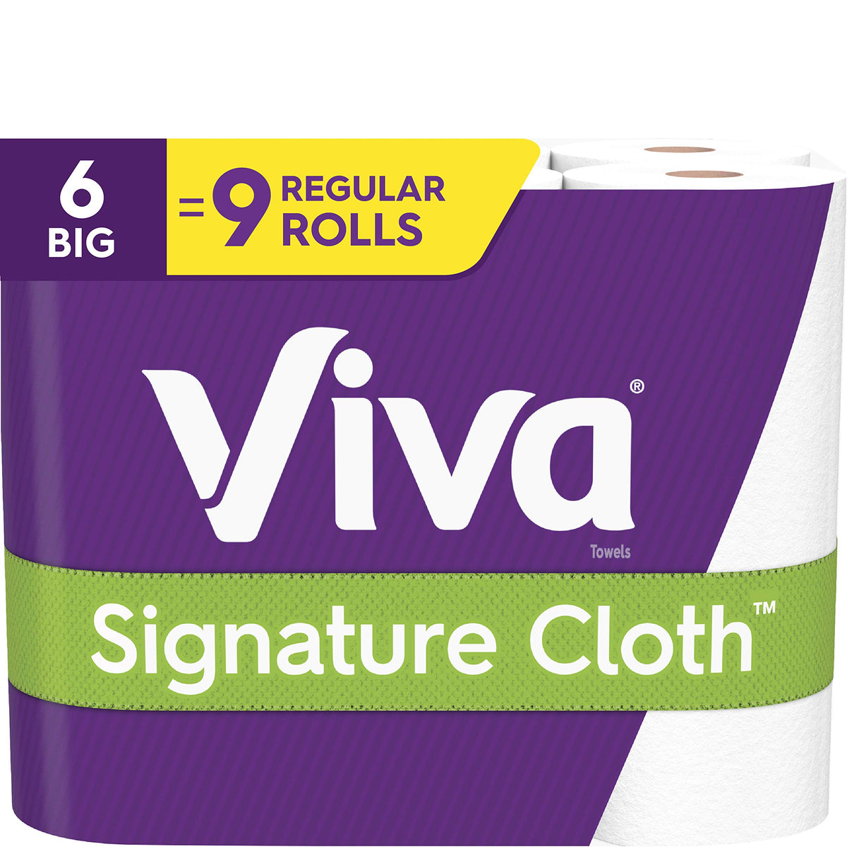White Paper Towels, 6 Big Rolls Y807425