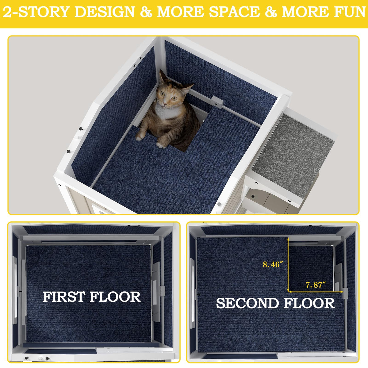 2-Story Insulated Outdoor Cat House O730