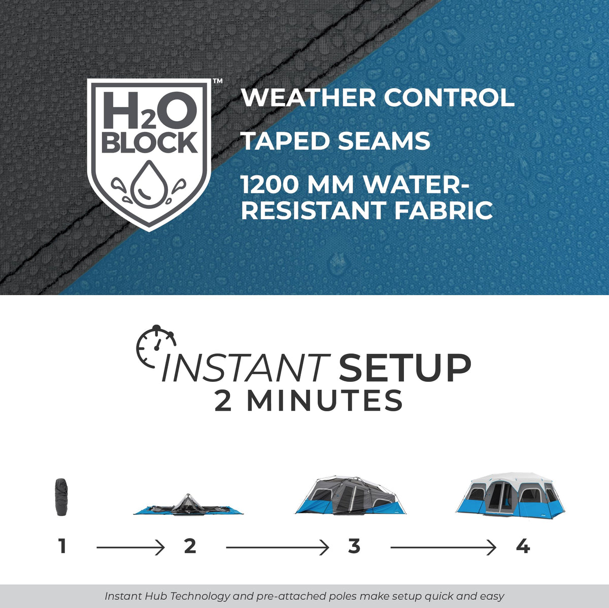 Instant Cabin Tents with LED Lights I859
