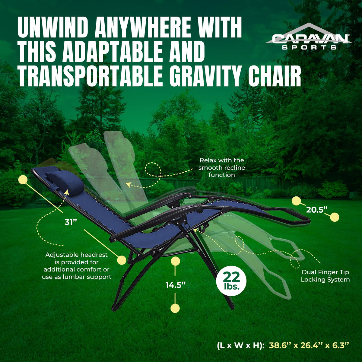 Blue 2 Pack Zero Gravity Folding Recliner Lounge Chair M8511