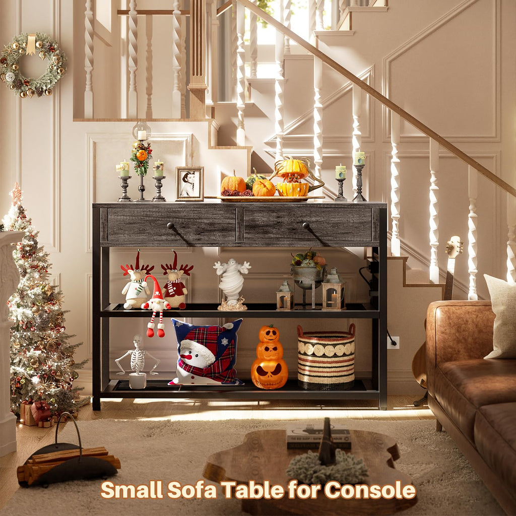 32" Entryway Table with Outlets and Drawers E773909