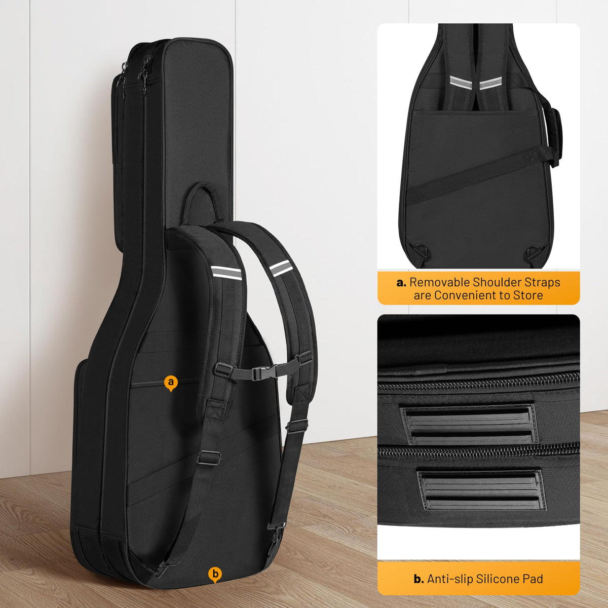 Padded Soft Electric Guitar Gig Bag Black S57985