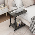 Adjustable Height C Table with Wheels and Storage F849