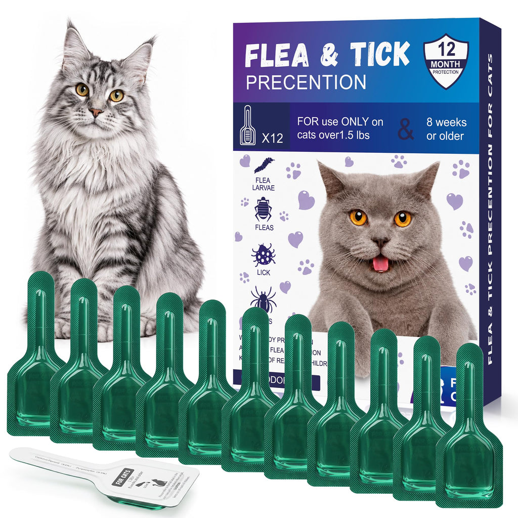 Cat Flea & Tick Topical Drops 12 Doses N154879